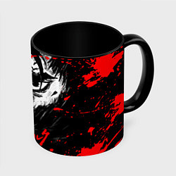 Кружка 3D ГАТС БЕРСЕРК BERSERK, цвет: 3D-белый + черный