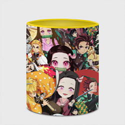 Кружка 3D КЛИНОК РАССЕКАЮЩИЙ СТИКЕРБОМБИНГ, цвет: 3D-белый + желтый — фото 2