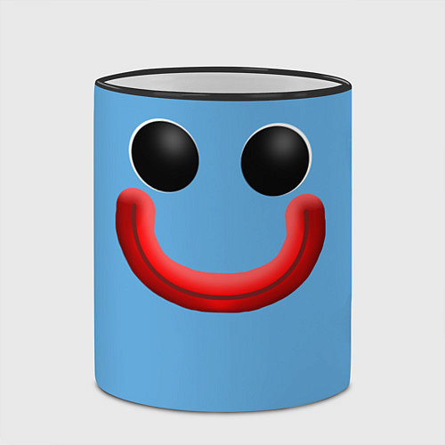 Кружка цветная Huggy Waggy smile / 3D-Черный кант – фото 2
