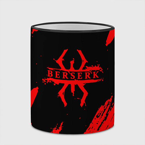Кружка цветная Берсерк - Berserk / 3D-Черный кант – фото 2