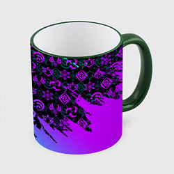 Кружка цветная GENSHIN NEON PATTERN SYMBOL НЕОН ЭМБЛЕМЫ