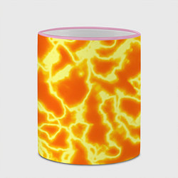Кружка 3D Огненная вспышка, цвет: 3D-розовый кант — фото 2
