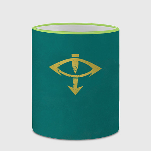 Кружка цветная Сыны Хоруса цвет легиона / 3D-Светло-зеленый кант – фото 2