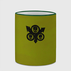Кружка 3D Гвардия Смерти после Ереси цвет легиона, цвет: 3D-зеленый кант — фото 2