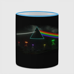 Кружка 3D ПИНК ФЛОЙД PINK FLOYD LOGO, цвет: 3D-небесно-голубой кант — фото 2