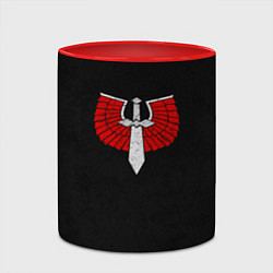 Кружка 3D Темные ангелы до Ереси цвет легиона, цвет: 3D-белый + красный — фото 2