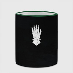 Кружка 3D Железные руки цвета легиона, цвет: 3D-зеленый кант — фото 2