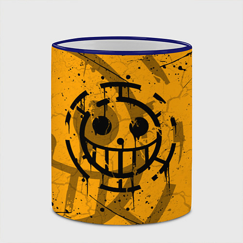Кружка цветная ONE PIECE ПИРАТЫ ЛОГО / 3D-Синий кант – фото 2