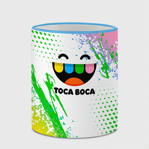 Кружка цветная Toca Boca: Улыбашка / 3D-Небесно-голубой кант – фото 2