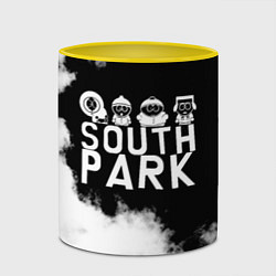 Кружка 3D Все пацаны на черном фоне Южный Парк, цвет: 3D-белый + желтый — фото 2