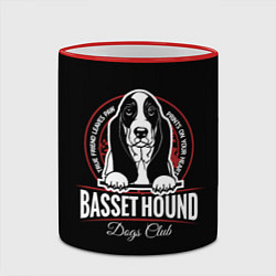 Кружка 3D Бассет-Хаунд Basset Hound, цвет: 3D-красный кант — фото 2