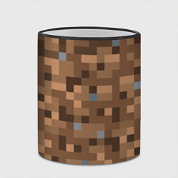 Кружка 3D ЗЕМЛЯ DIRT MINECRAFT, цвет: 3D-черный кант — фото 2