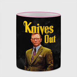 Кружка 3D Достать ножи Knives Out, цвет: 3D-розовый кант — фото 2