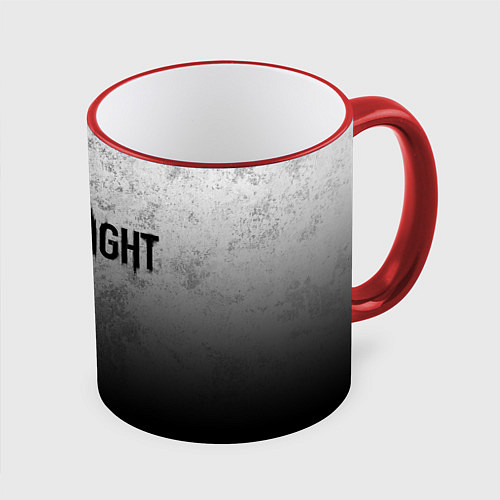 Кружка цветная DYING LIGHT ТРЕЩИНЫ GOOD NIGHT AND GOOD LUCK / 3D-Красный кант – фото 1