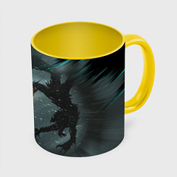 Кружка 3D TES FUS RO DAH DRAGON, цвет: 3D-белый + желтый