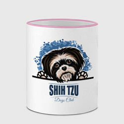 Кружка 3D Ши-Тцу Shih-Tzu, цвет: 3D-розовый кант — фото 2
