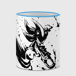 Кружка 3D SONIC BLACK СОНИК, цвет: 3D-небесно-голубой кант — фото 2