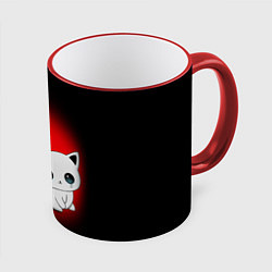 Кружка 3D КОТИК ДЬЯВОЛ KITTY DEVIL, цвет: 3D-красный кант