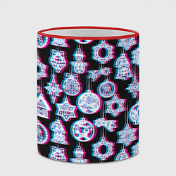 Кружка 3D Новогодний глюк, цвет: 3D-красный кант — фото 2