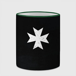 Кружка 3D Черные Храмовники раскраска доспеха, цвет: 3D-зеленый кант — фото 2
