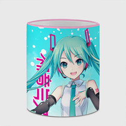 Кружка 3D Hatsune Miku, Мику Хацунэ, цвет: 3D-розовый кант — фото 2