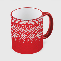 Кружка цветная Knitted Pattern