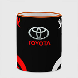 Кружка 3D Автомобиль Toyota, цвет: 3D-оранжевый кант — фото 2