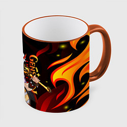 Кружка 3D GENSHIN IMPACT ИТТО АРАТАКИ, цвет: 3D-оранжевый кант