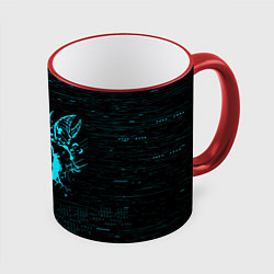 Кружка 3D DEAD SPACE АЙЗЕК КЛАРК НЕОН МЁРТВЫЙ КОСМОС, цвет: 3D-красный кант