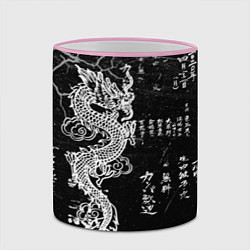 Кружка 3D Японский Дракон Иероглифы Dragon Japan, цвет: 3D-розовый кант — фото 2
