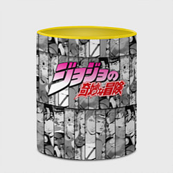 Кружка 3D JOJOS BIZARRE ADVENTURE ЧЁРНО БЕЛОЕ, цвет: 3D-белый + желтый — фото 2