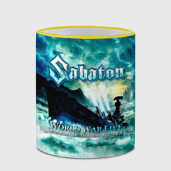 Кружка 3D World War Live: Battle of the Baltic Sea - Sabaton, цвет: 3D-желтый кант — фото 2