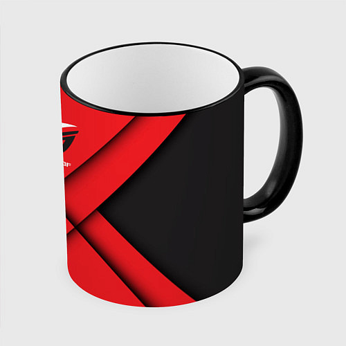 Кружка цветная ROG - republic of gamers / 3D-Черный кант – фото 1