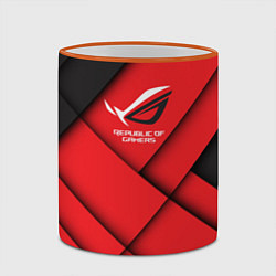 Кружка 3D ROG - republic of gamers, цвет: 3D-оранжевый кант — фото 2