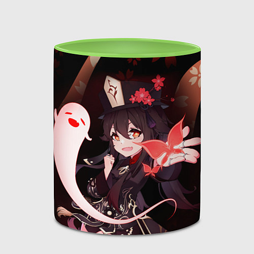 Кружка цветная УЛЬТ ХУ ТАО HU TAO / 3D-Белый + светло-зеленый – фото 2