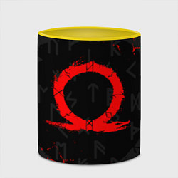 Кружка 3D GOD OF WAR CRATOS LOGO, цвет: 3D-белый + желтый — фото 2