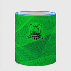 Кружка 3D Краснодар lime theme, цвет: 3D-небесно-голубой кант — фото 2