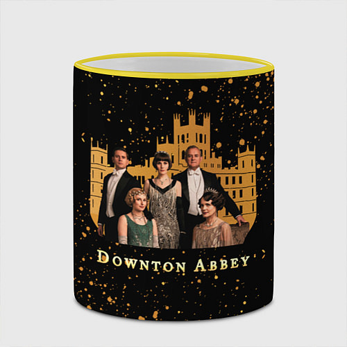 Кружка цветная Аббатство Даунтон Downton Abbey / 3D-Желтый кант – фото 2