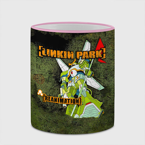 Кружка цветная Reanimation - Linkin Park / 3D-Розовый кант – фото 2
