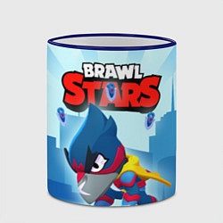 Кружка 3D Captain Crow - Brawl Stars, цвет: 3D-синий кант — фото 2