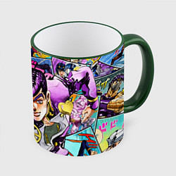 Кружка 3D JoJos Bizarre Adventure: Josuke, цвет: 3D-зеленый кант