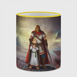 Кружка 3D Славянский Воин Защитник, цвет: 3D-желтый кант — фото 2