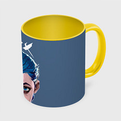 Кружка 3D Jinx Arcane, цвет: 3D-белый + желтый