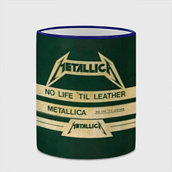 Кружка 3D No Life til Leather - Metallica, цвет: 3D-синий кант — фото 2