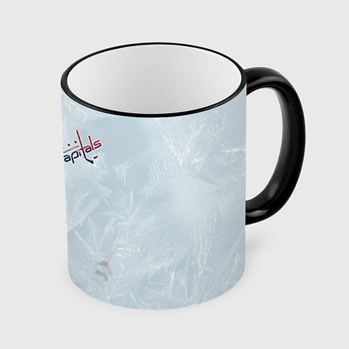 Кружка цветная Washington Capitals Ovi8 Grey Ice theme / 3D-Черный кант – фото 1
