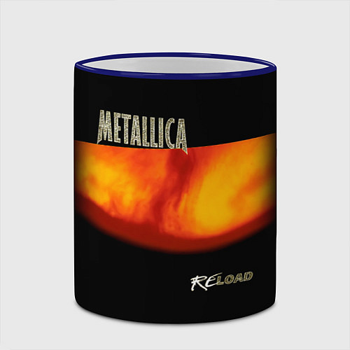 Кружка цветная Metallica ReLoad / 3D-Синий кант – фото 2
