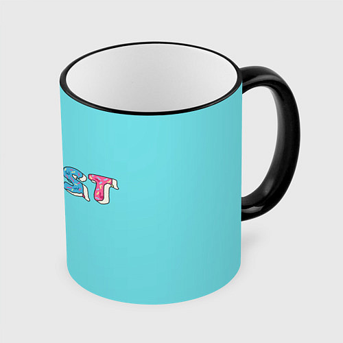 Кружка цветная Mr Beast Donut / 3D-Черный кант – фото 1