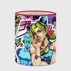 Кружка 3D JoJos Bizarre Adventure - Джолин Кудзё, цвет: 3D-красный кант — фото 2
