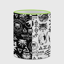 Кружка 3D THE WITCHER LOGOOMBING ВЕДЬМАК ПАТТЕРН, цвет: 3D-светло-зеленый кант — фото 2