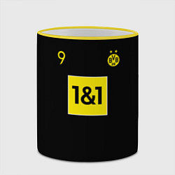 Кружка 3D Haaland 9 - Borussia Dortmund, цвет: 3D-желтый кант — фото 2